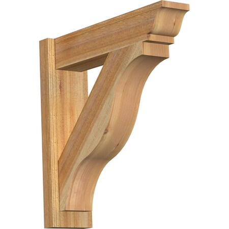 Ekena Millwork Funston Rough Sawn Traditional Outlooker, Western Red Cedar, 6"W x 24"D x 24"H OUT06X24X24FST01RWR